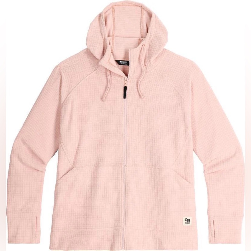 OUTDOOR RESEARCH Mega Trail Mix Plus Size Fleece Full Zip Hoodie Sienna 2XL pink
